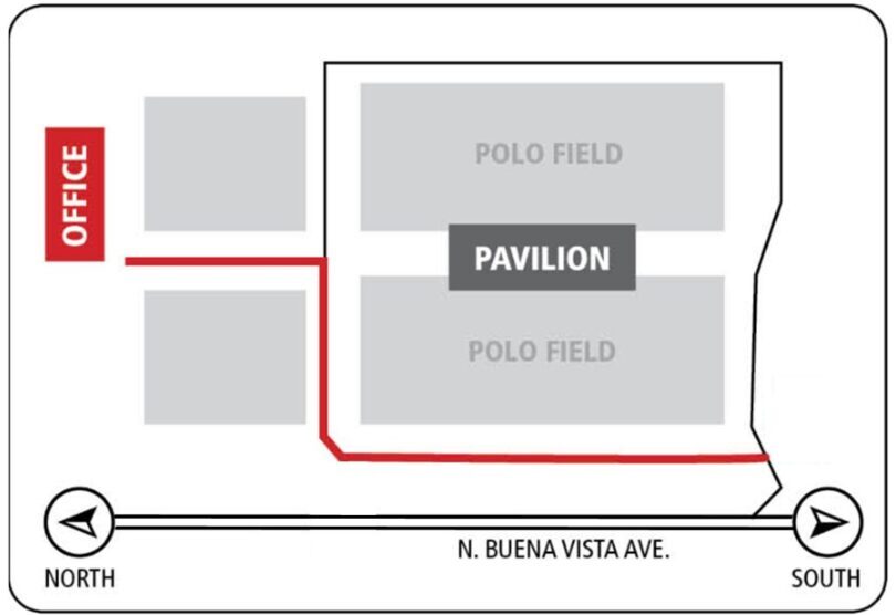 Map to the Office from N. Buena Vista Ave